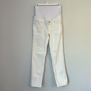 GAP Maternity Cream Slim Straight Jeans Size 26L